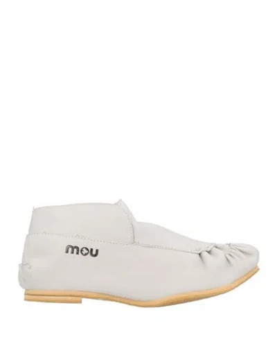 Mou Woman Ankle Boots Light Grey Size 11 Soft Leather