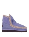 Mou Woman Ankle Boots Purple Size 8 Sheepskin