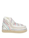 Mou Woman Ankle Boots White Size 8 Sheepskin In White
