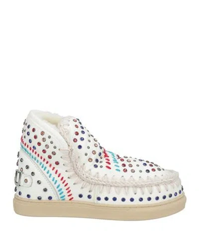 Mou Woman Ankle Boots White Size 8 Sheepskin