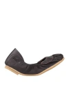 Mou Woman Ballet Flats Dark Brown Size 11 Sheepskin In Brown