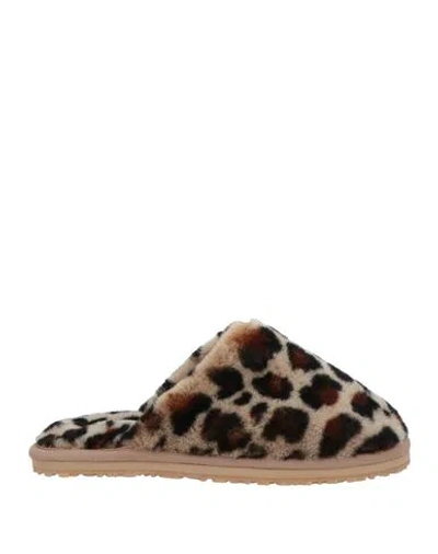 Mou Woman House Slipper Beige Size 6 Shearling In Sand