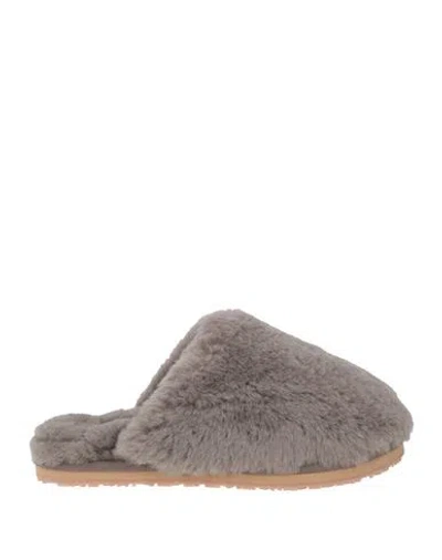Mou Woman House Slipper Grey Size 7 Sheepskin In Gray