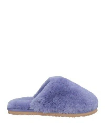 Mou Woman House Slipper Lilac Size 8 Sheepskin In Purple
