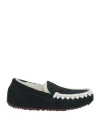MOU MOU WOMAN LOAFERS BLACK SIZE 6 COW LEATHER