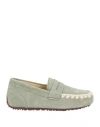 Mou Woman Loafers Sage Green Size 8 Leather