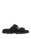 Mou Low Bio Flat Bottom Flip-flops In Black