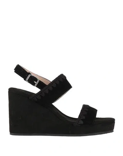 Mou Woman Sandals Black Size 8 Leather