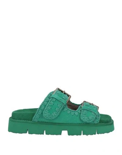 Mou Woman Sandals Dark Green Size 8 Cow Leather