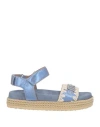 Mou Woman Sandals Pastel Blue Size 8 Leather