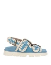 Mou Woman Sandals Pastel Blue Size 9 Soft Leather