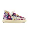 MOU WOMEN'S BOLD ESKIMO SNEAKER IN FULL MULTI CROCHET