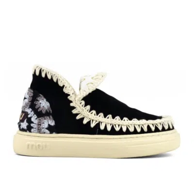 Mou Women's Bold Eskimo Sneakers In Black & White In Multi