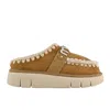Mou Bounce Double-face Sheepskin Clog In Brown