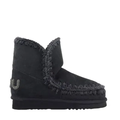 Mou Women's Boots  - Eskimo 18 Glitter Logo - Black
