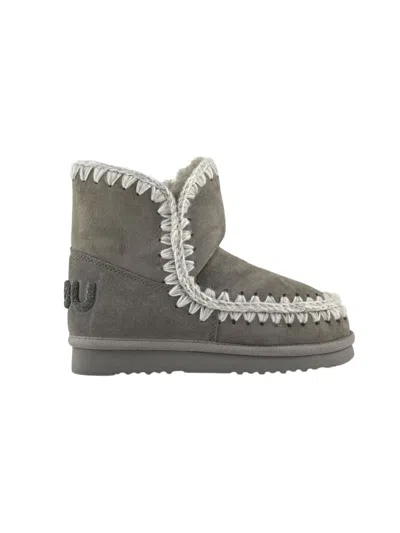 Mou Women's Boots  - Eskimo 18 Glitter Logo - Grey In Gray
