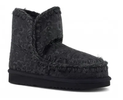 Mou Women's Eskimo 18 Boots In Black Leopard