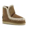 MOU WOMEN'S ESKIMO 18 GLITTER LOGO BOOT IN COGNAC