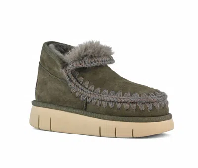 Mou Women's Eskimo Bounce Sneakers In Black Olive In Green