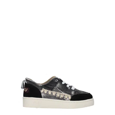 Mou Women's Sneakers Suede Gray/black