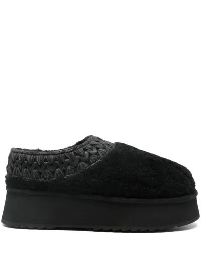 Mou Woven Clogs In Black