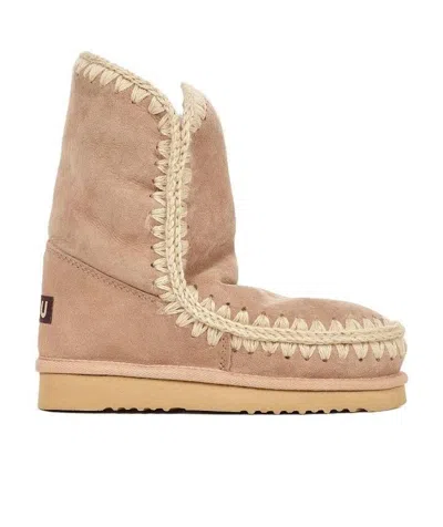 Mou Woven Detail Boots In Nude