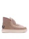 Mou Glitter Logo Eskimo Bold Sneakers In Beis