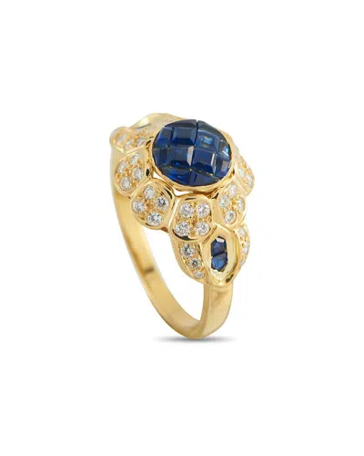 Pre-owned Mouawad 18k Sapphire Ring (authentic Pre-loved) In Blue