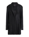 Mouche Woman Blazer Black Size 6 Linen, Polyester, Polyamide