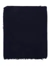 Mouleta Fringed Black Cashmere Scarf