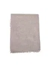 Mouleta Cashmere Scarf With Fringed Edges In Neutrals
