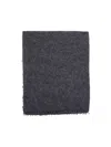 Mouleta Cashmere Scarf With Textured Finish In Grey
