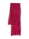 Mouleta Felted Frayed-edge Scarf In Pink