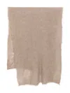 Mouleta Frayed-edge Scarf In Brown