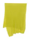 Mouleta Frayed-edge Scarf In Green
