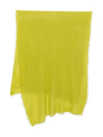 Mouleta Frayed-edge Scarf In Green