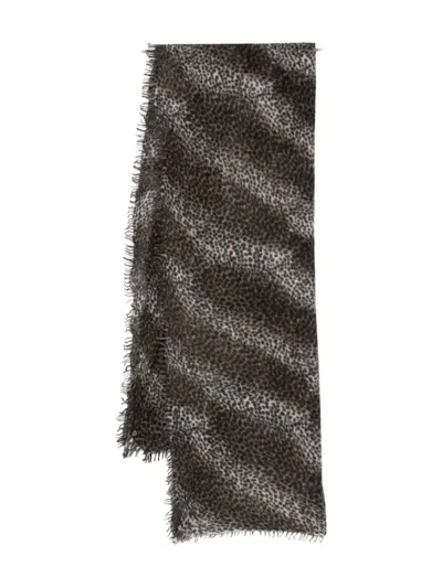 Mouleta Frayed Scarf In Gray