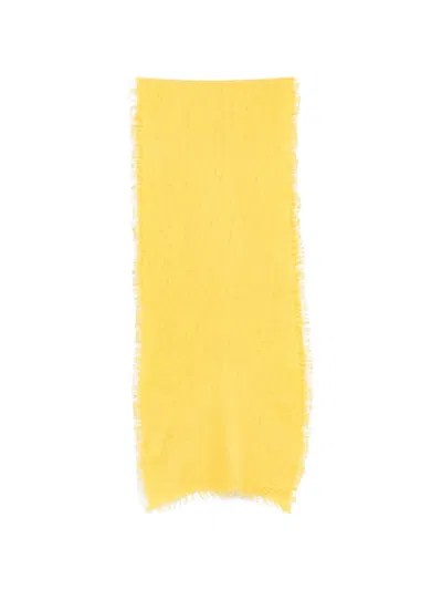 Mouleta Frayed Scarf In Yellow