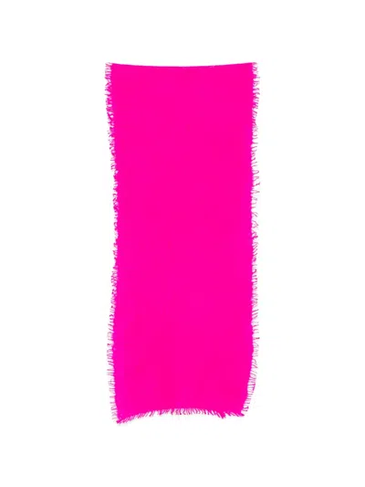 Mouleta Frayed-edge Scarf In Pink