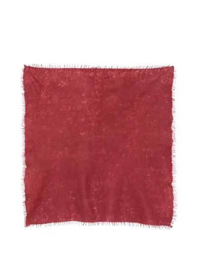 Mouleta Frayed-edge Scarf In Purple