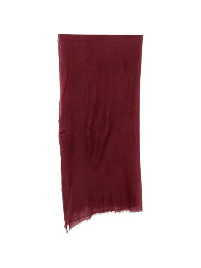 Mouleta Frayed-edge Scarf In Red