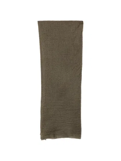 Mouleta Frayed-edges Scarf In Green