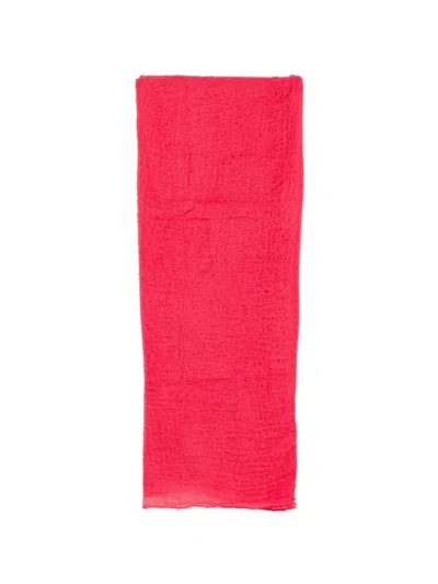 Mouleta Frayed-edges Scarf In Red