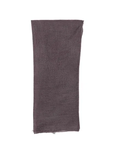Mouleta Frayed-hem Scarf In Gray