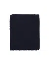 Mouleta Fringed Black Cashmere Scarf