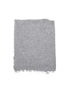 Mouleta Fringed Cashmere Scarf In Luxurious Grey In Grey