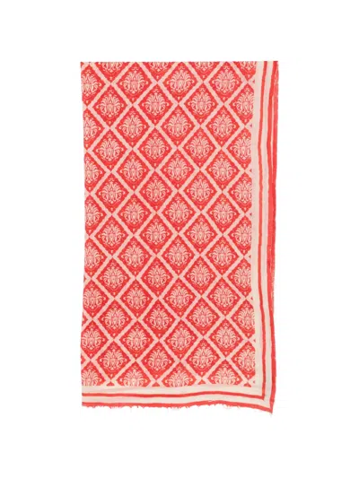 Mouleta Fringed Scarf In Red