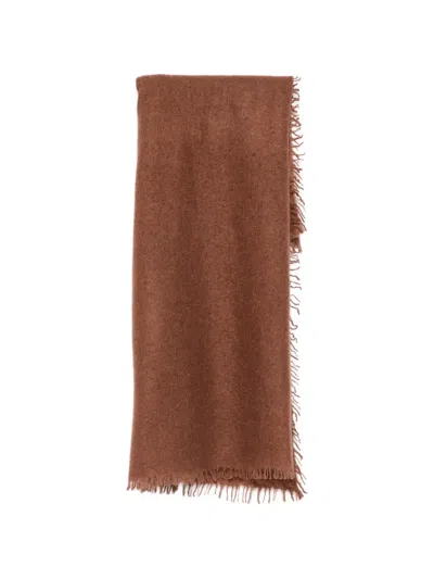 Mouleta Fringed-edge Scarf In Brown