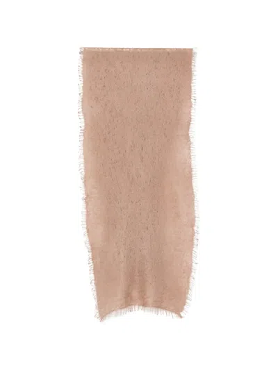 Mouleta Fringed-edge Scarf In Brown