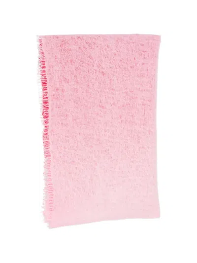 Mouleta Fringed-edge Scarf In Pink